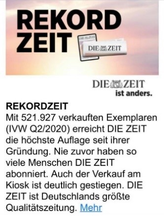 Zeit Post on Facebook